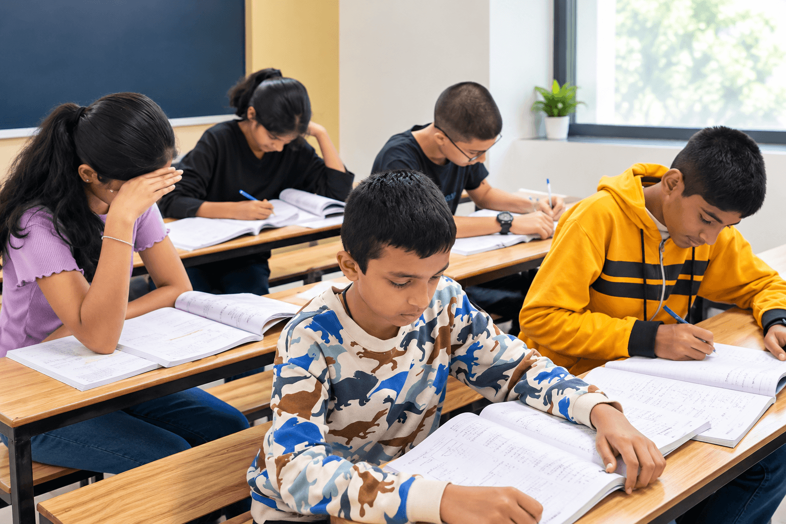 Class 8 students studying Mathematics and Science at Mathsarc